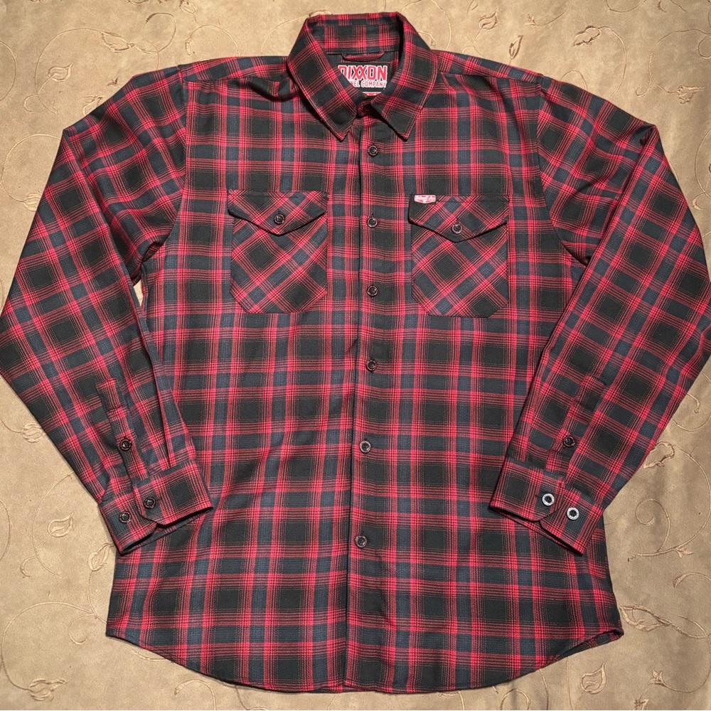 Dixxon Men's Long Sleeve Biltwell Inc Plaid Flannel, Size Medium, NWOT.